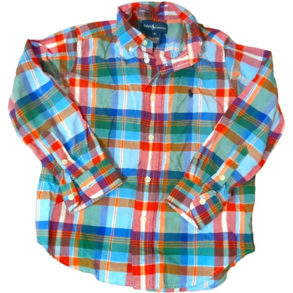 Ralph Lauren Other - RALPH LAUREN Blue Red Orange Green White Plaid Button Down Shirt